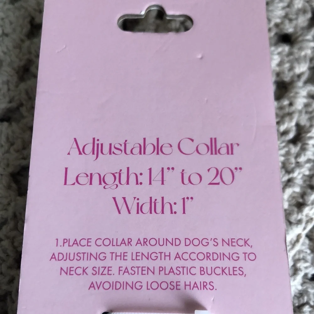 Paris Hilton Blue Glitter Dog Collar Size M